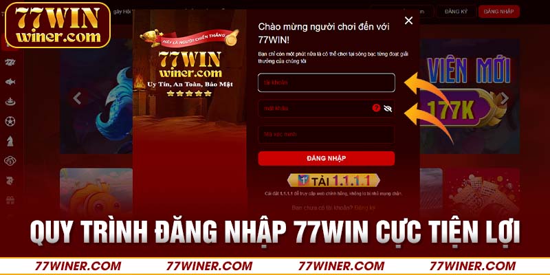 Quy trình đăng nhập 77Win cực tiện lợi cho thành viên mới